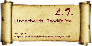 Lintscheidt Teodóra névjegykártya